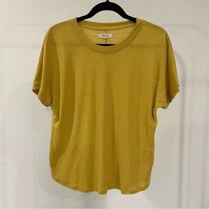 Madewell Yellow Boxy Boyfriend Tshirt